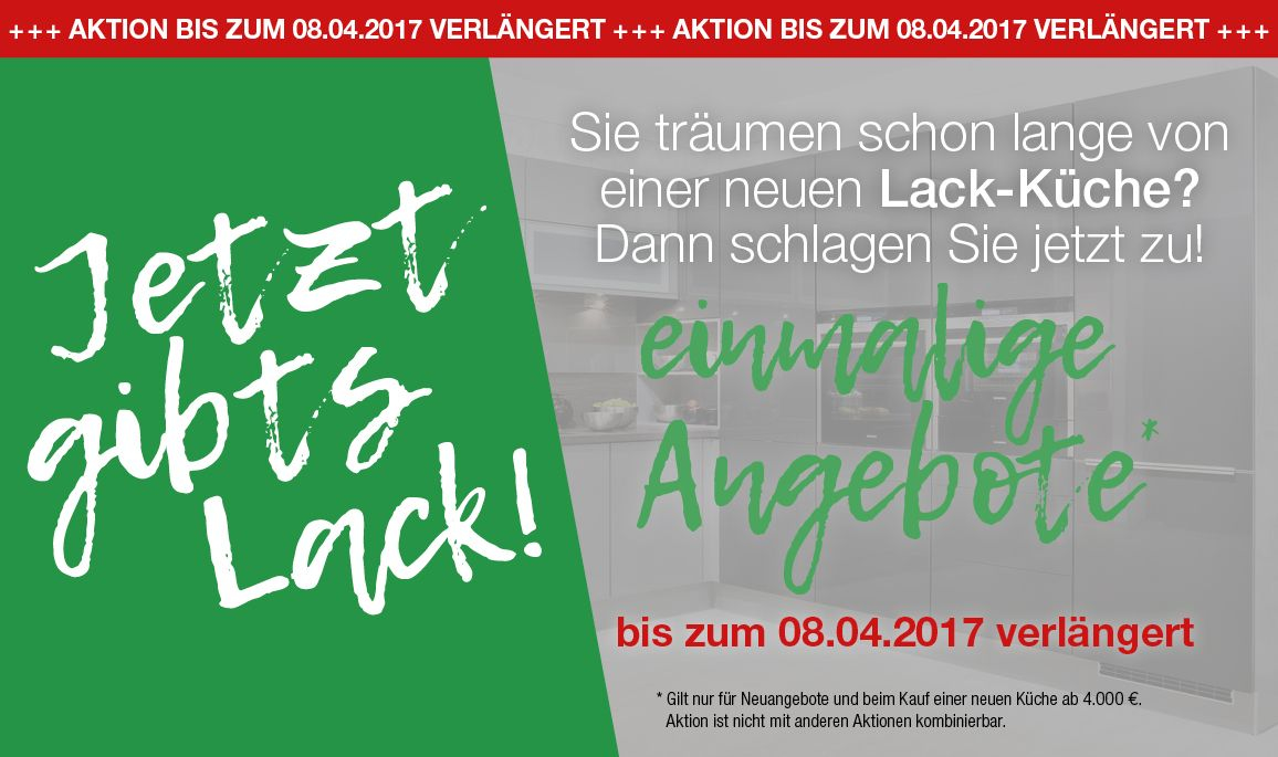 alma KÜCHEN Aktion - Jetzt gibt´s Lack